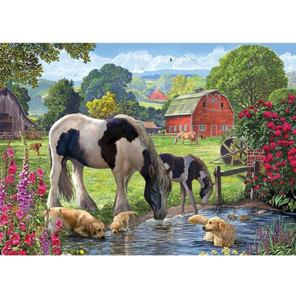 Holdson 1000pc - Horse & Hound Watering Hole Puzzle