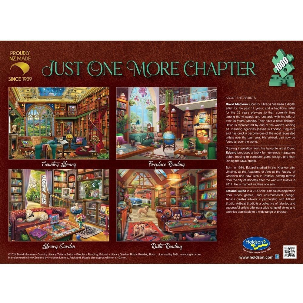 Holdson 1000pc - Just One More Chapter - Rustic Reading Puzzle
