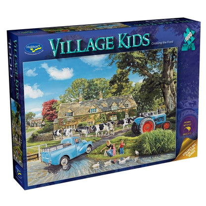 Holdson 1000pc - Village Kids Crossing The Ford Puzzle