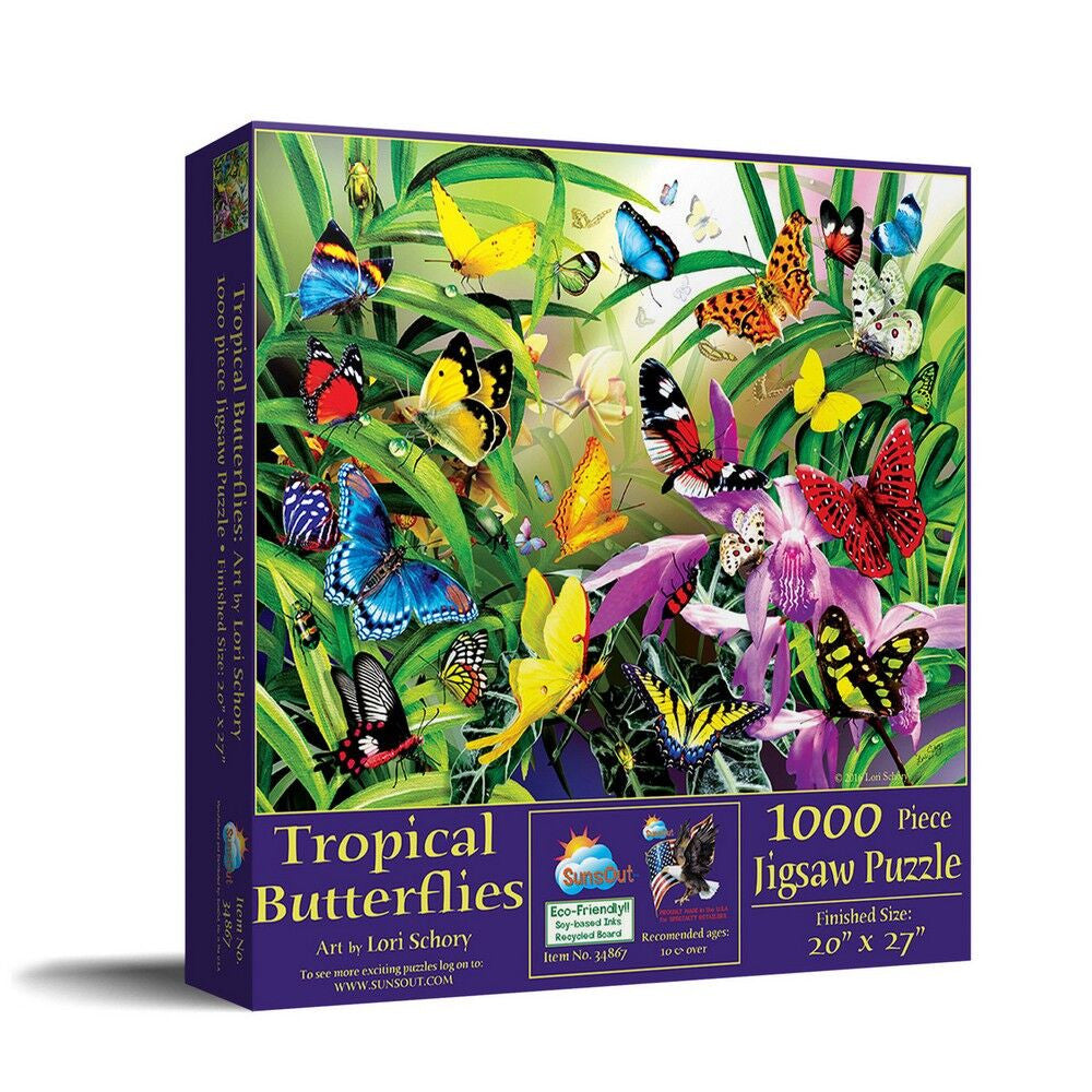 Sunsout 1000pc - Tropical Butterflies Puzzle