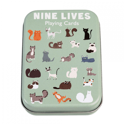 Rex London - Playing Cards in a Tin - Nine Lives