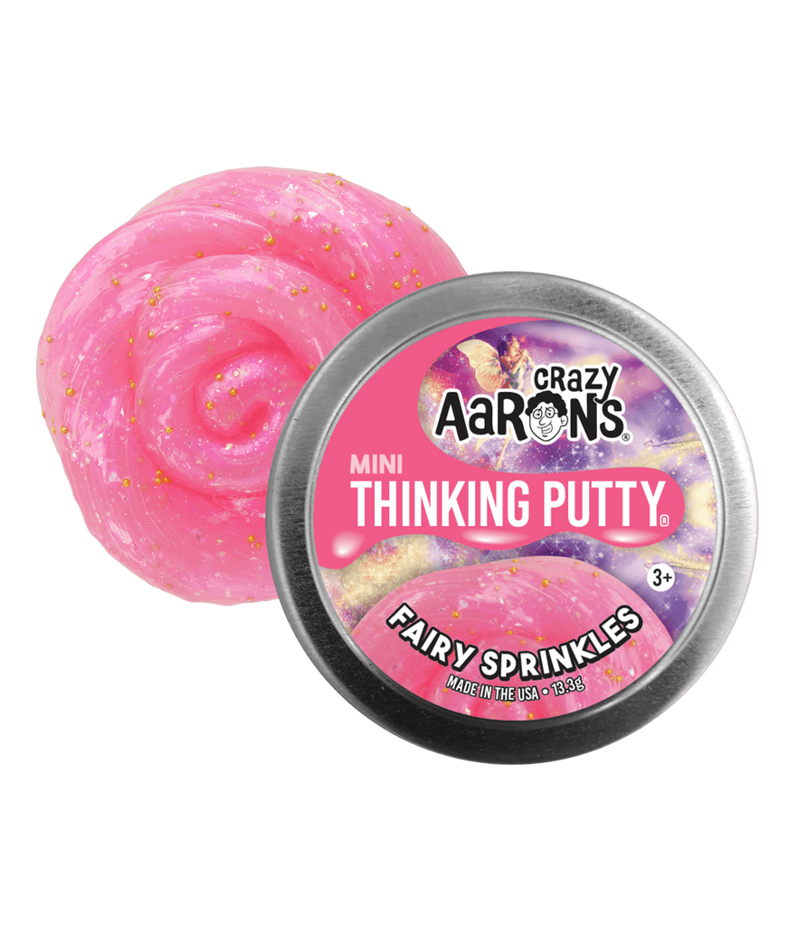 Crazy Aaron's Mini Thinking Putty - Fairy Sprinkles 2" Tin