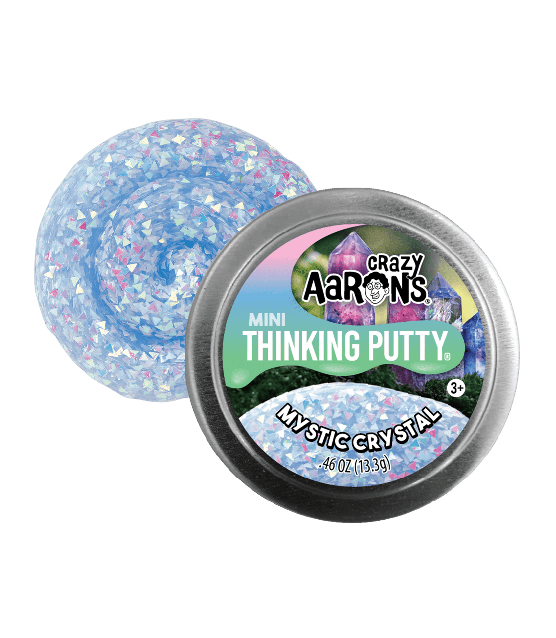 Crazy Aaron's Mini Thinking Putty - Mystic Crystal 2" Tin