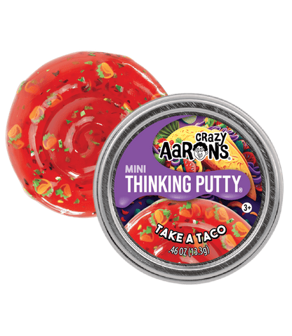 Crazy Aaron's Mini Thinking Putty - Take a Taco 2" Tin