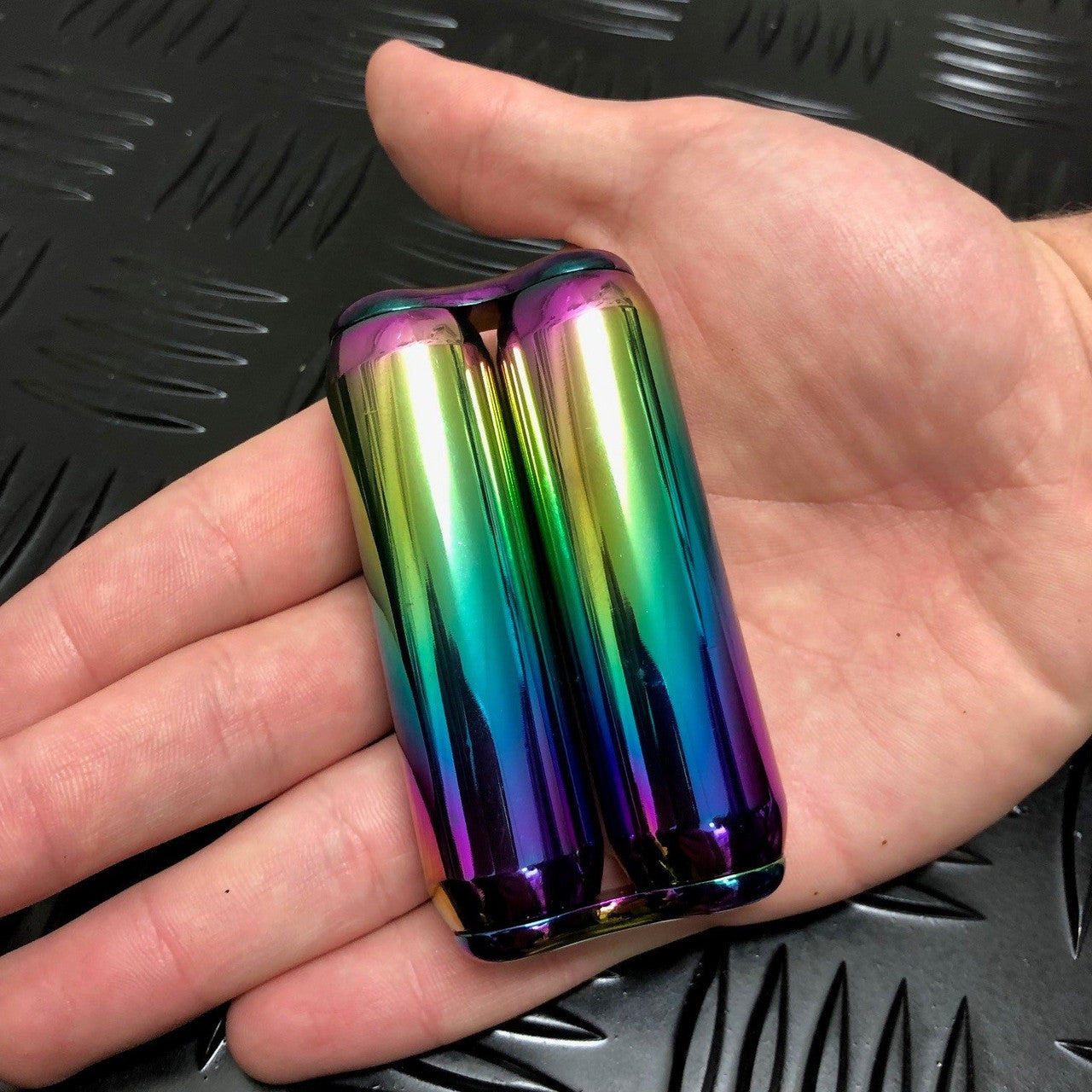 Kaiko Fidgets -Smooth Oil Slick Hand Roller in Black Carry Case