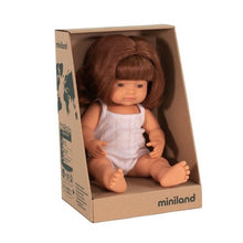 Miniland Doll 38 cm - Caucasian Girl, Red Hair