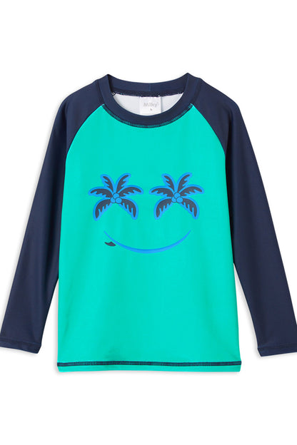 Milky - Boy's Rash Green Panel Vest