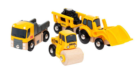 BRIO -  Wooden Construction Vehicles 5pc
