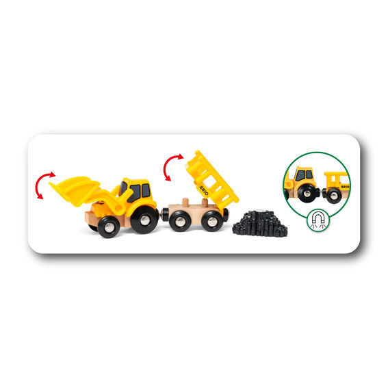 BRIO -  Wooden Construction Vehicles 5pc