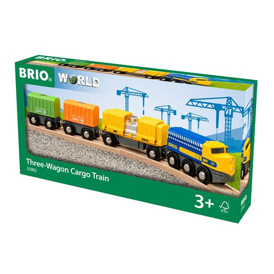 BRIO Train - Three-Wagon Cargo Train