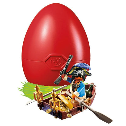 Playmobil Pirates - Pirate with Rowboat in Egg Case 4942