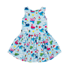 Pool Party Sleeveless Drop Waist Dress