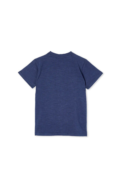 Oil Blue Slub Henley