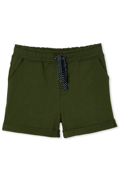 Hunter Green Fleece Shorts