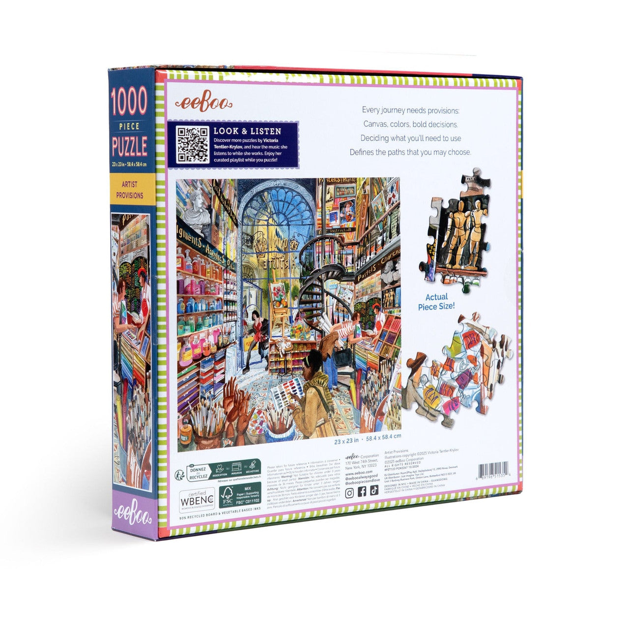 eeBoo 1000pc - Artist Provisions Puzzle