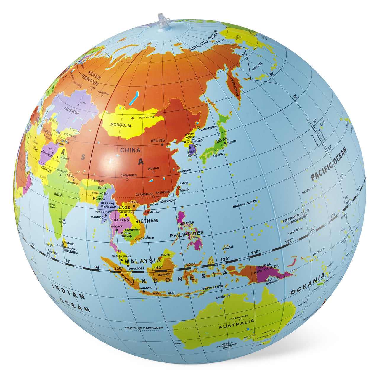 Tiger Tribe World Globe Countries & Cities - 50cm