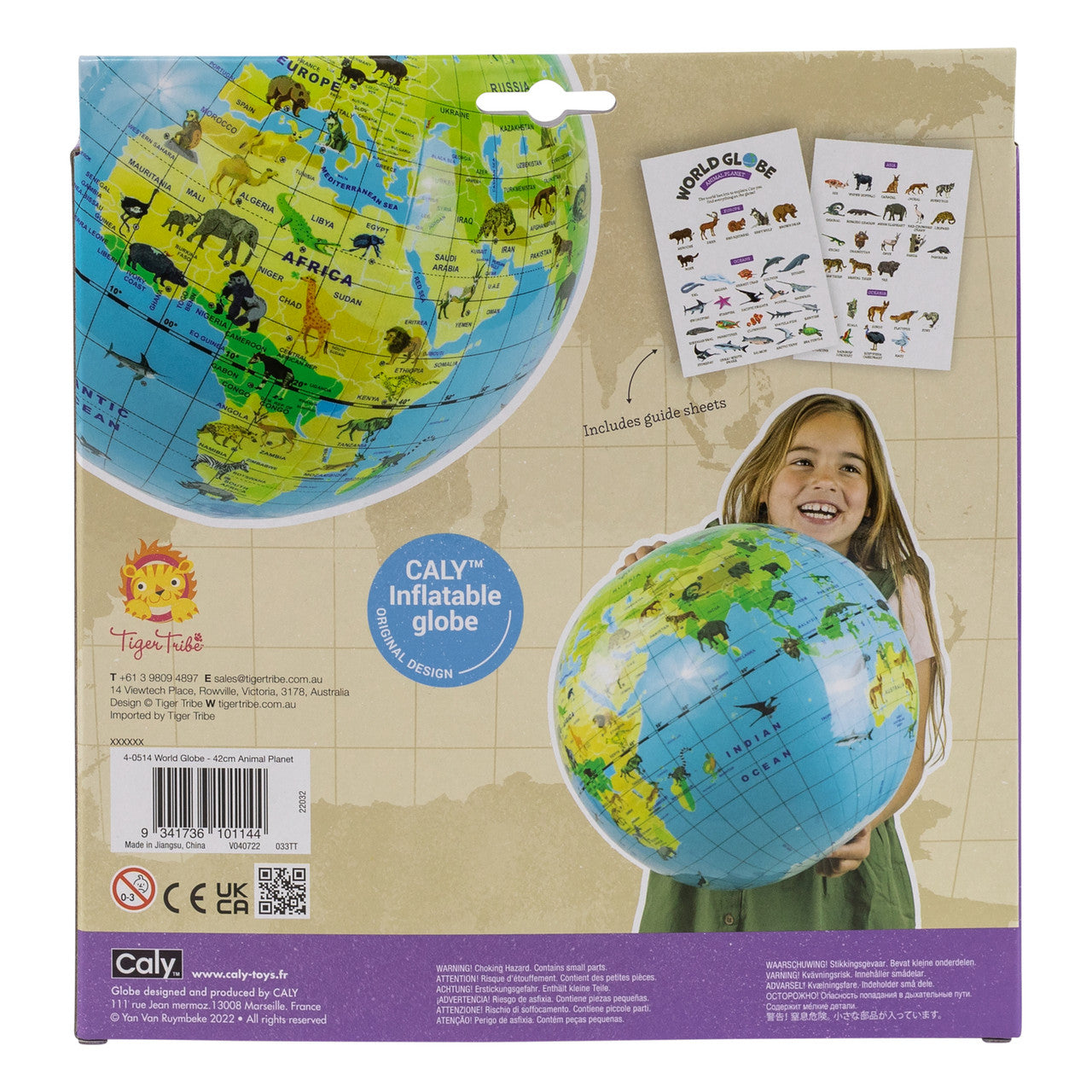 Tiger Tribe World Globe - Animal Planet - 42cm