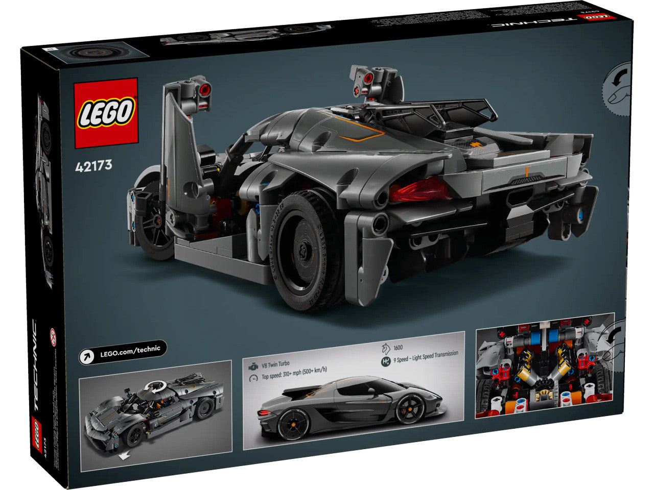 LEGO® Technic - Koenigsegg Jesko Absolut Grey Hypercar 42173