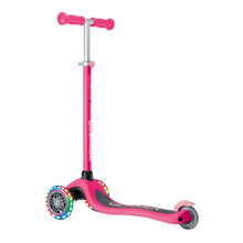 Globber PRIMO V2 Scooter with Lights and Griptape - Fuchsia / Pastel Pink