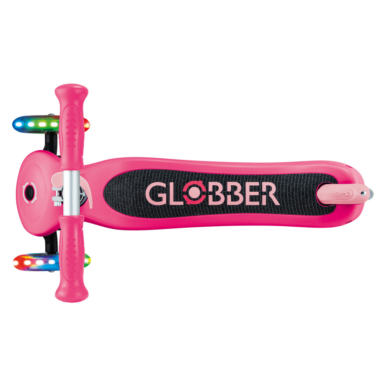 Globber PRIMO V2 Scooter with Lights and Griptape - Fuchsia / Pastel Pink