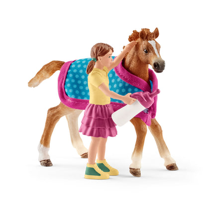 Schleich Horses - Foal with Blanket 42361