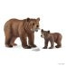 Schleich Wild Life - Grizzly bear mother with cub