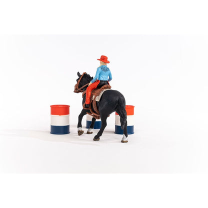 Schleich - Cowgirl Barrel Racing Fun 42576