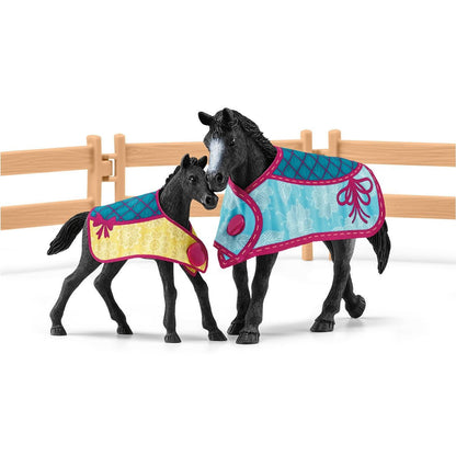 Schleich Horse Club - Horse Box with Mare and Foal 42611