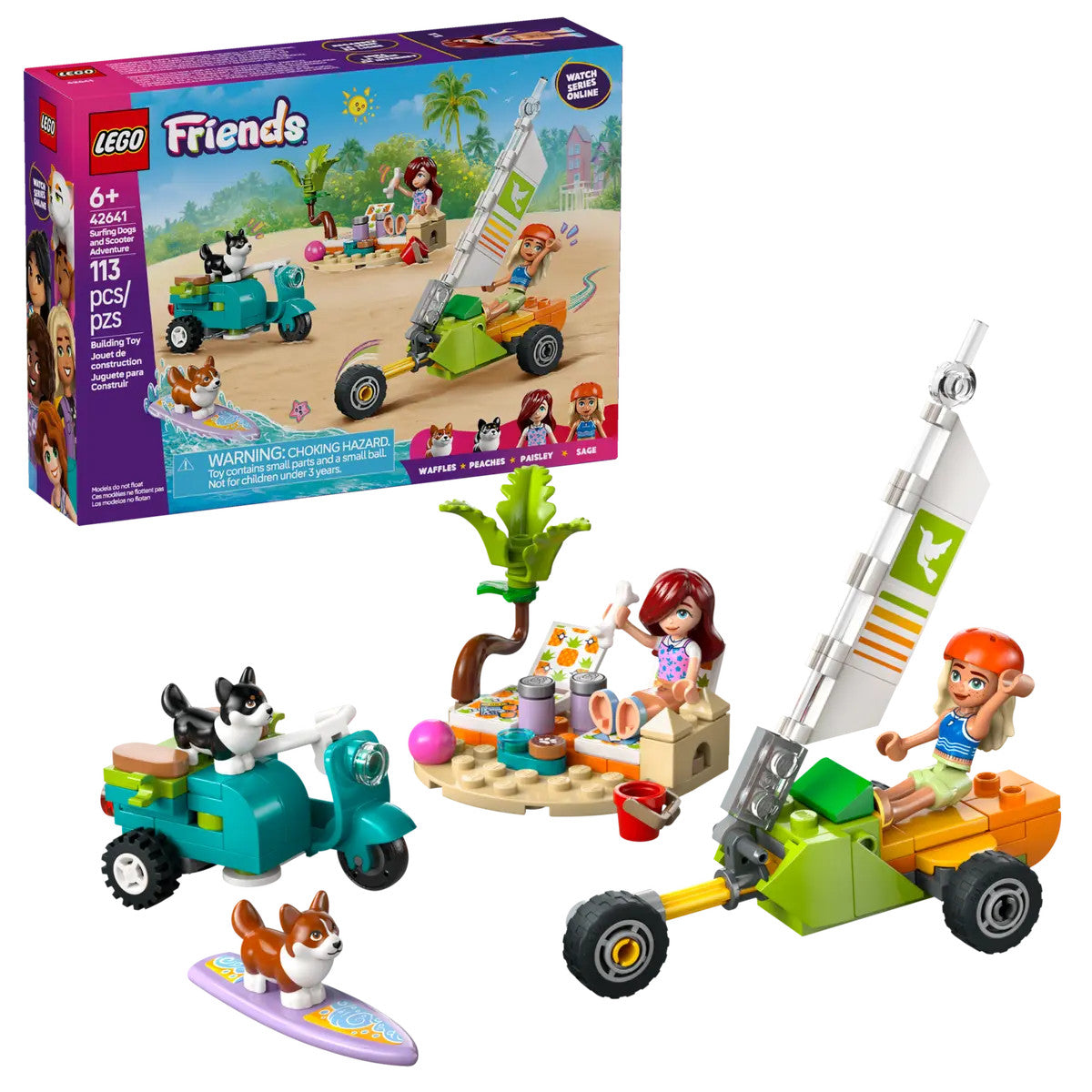 LEGO® Friends - Surfing Dogs and Scooter Adventure 42641