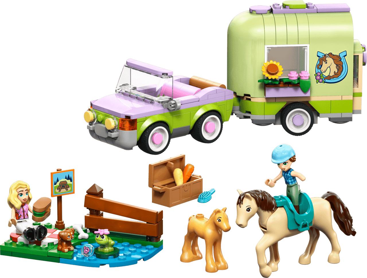 LEGO® Friends - Horse & Baby Foal Trailer 42695