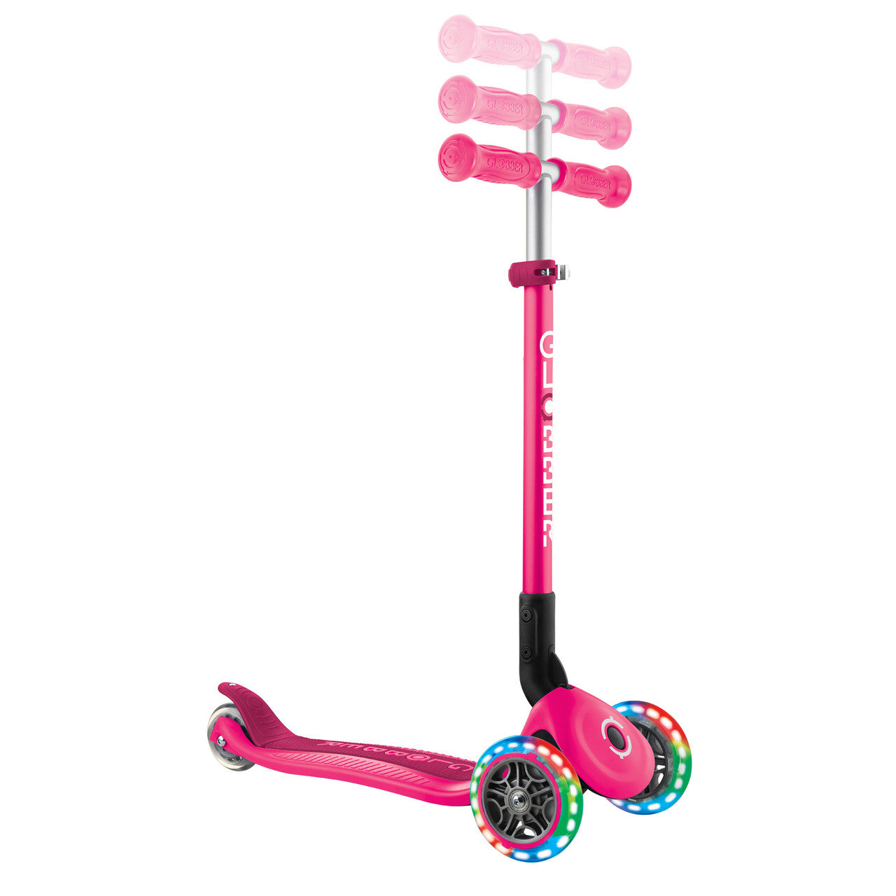 Globber - PRIMO FOLDABLE LIGHTS - Neon Pink