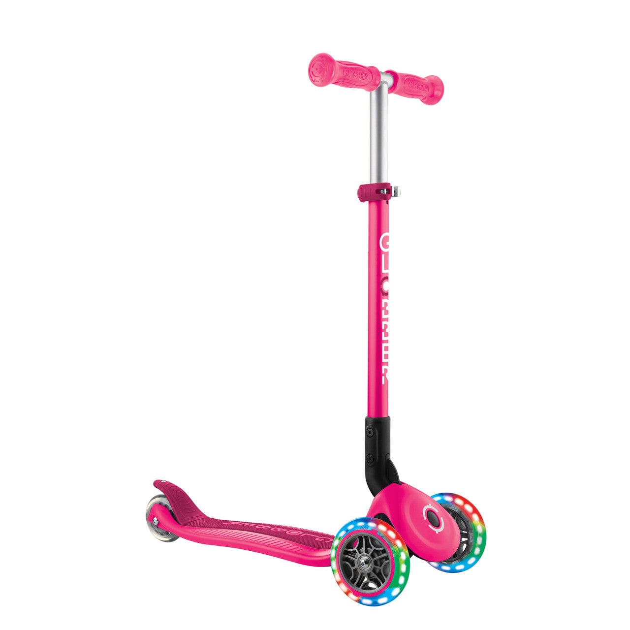 Globber - PRIMO FOLDABLE LIGHTS - Neon Pink
