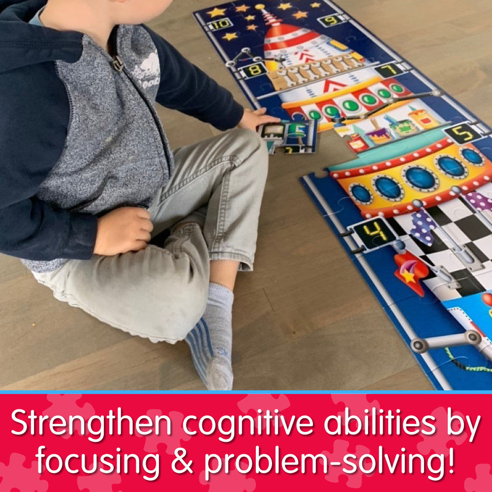 The Learning Journey - Long & Tall Puzzle - 123 Rocket Ship