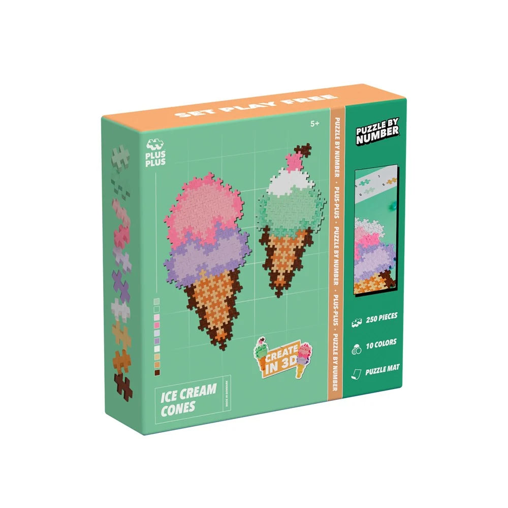 Plus-Plus Activity Pad Puzzle by Number Enchanted Forest PP4348 with 125 colourful building pieces and magical woodland designs