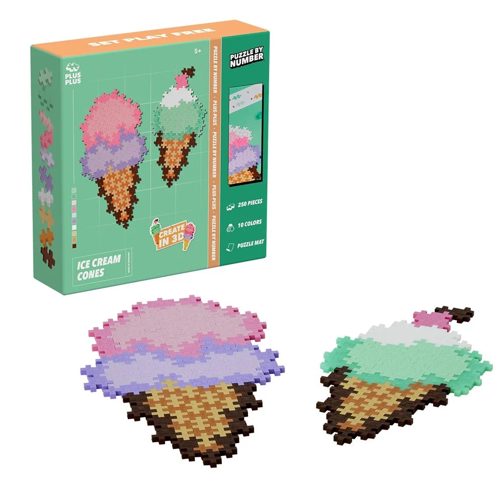 Plus-Plus Activity Pad Puzzle by Number Enchanted Forest PP4348 with 125 colourful building pieces and magical woodland designs