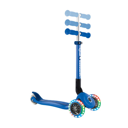 Globber JUNIOR FOLDABLE LIGHTS Scooter - Navy Blue