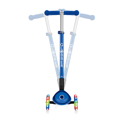 Globber PRIMO Foldable Plus  Scooter with Light Up Wheels - Navy Blue
