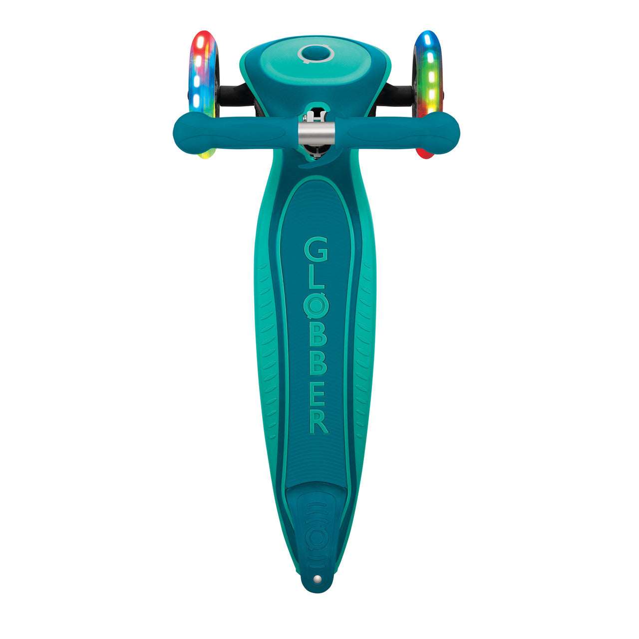Globber PRIMO Foldable Plus  Scooter with Light Up Wheels - Emerald Green