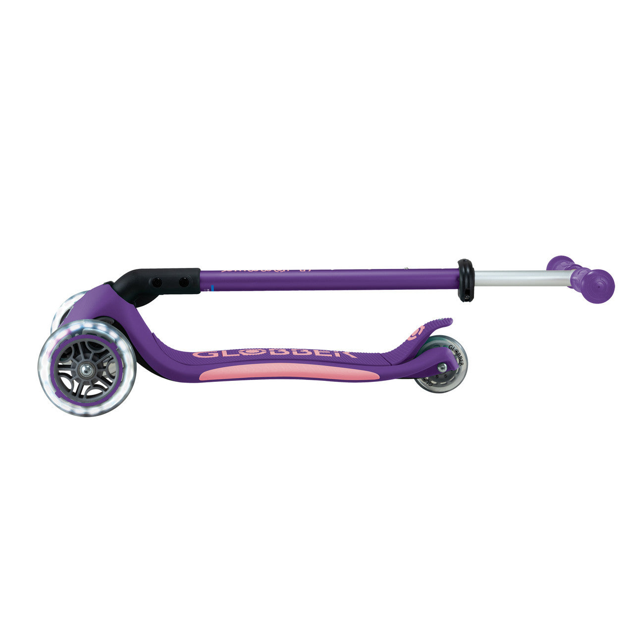 Globber - PRIMO FOLDABLE PLUS Scooter with Lights - Purple/Pastel Pink **Damaged Packaging**