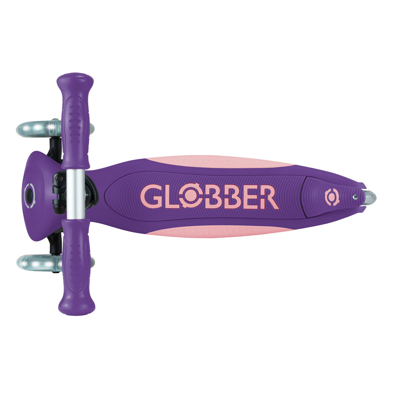 Globber - PRIMO FOLDABLE PLUS Scooter with Lights - Purple/Pastel Pink **Damaged Packaging**