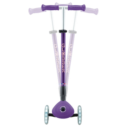 Globber - PRIMO FOLDABLE PLUS Scooter with Lights - Purple/Pastel Pink **Damaged Packaging**