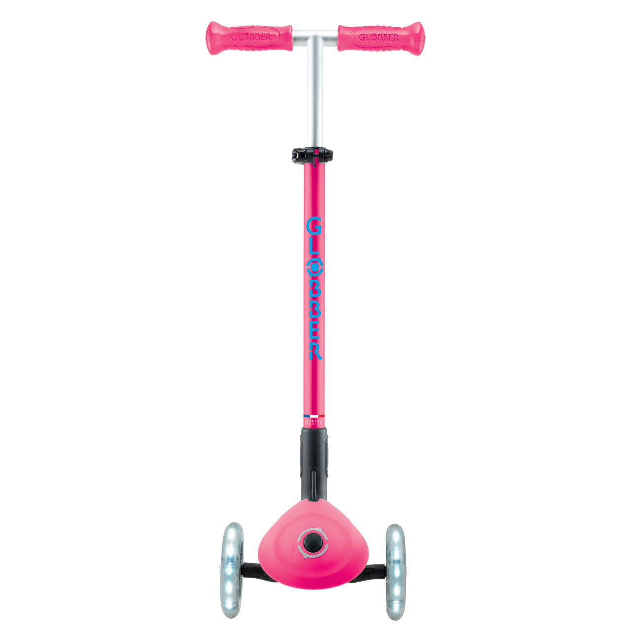 Globber - PRIMO FOLDABLE PLUS  Scooter with Lights - Fushia Pink/ Sky Blue