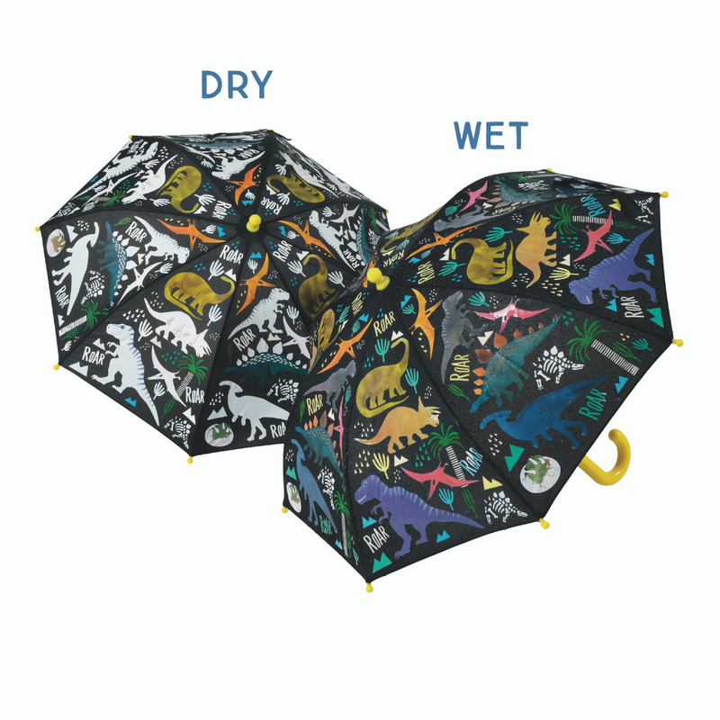 Floss & Rock Colour Changing Umbrella - Dinosaur