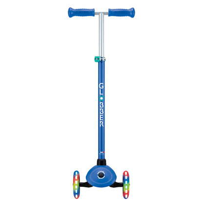 Globber Primo PLUS with LIGHTS 3 Wheel Scooter - Navy Blue/ Emerald Green