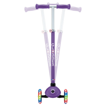 Globber - PRIMO PLUS with LIGHTS Scooter - Purple/ Pastel Pink
