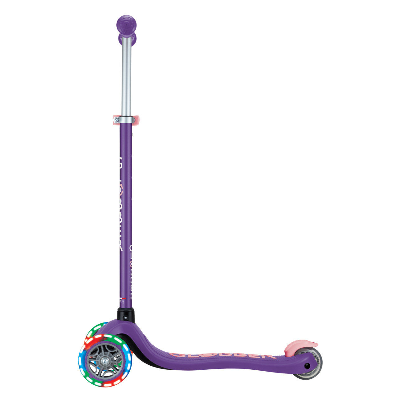 Globber - PRIMO PLUS with LIGHTS Scooter - Purple/ Pastel Pink