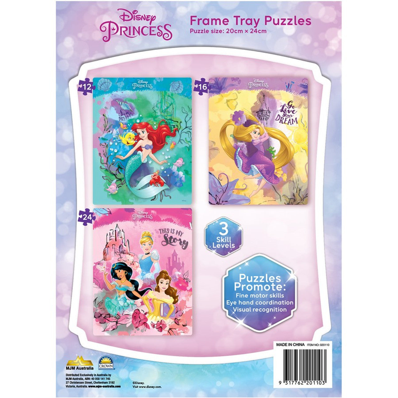 Disney Princess Frame Tray Puzzles - 3 Pack