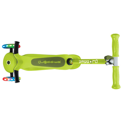 Globber - GO UP SPORTY Lights Scooter - Lime Green/Khaki