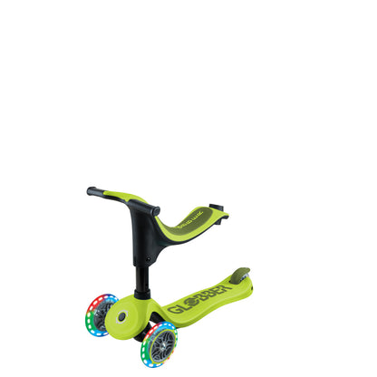 Globber - GO UP SPORTY Lights Scooter - Lime Green/Khaki