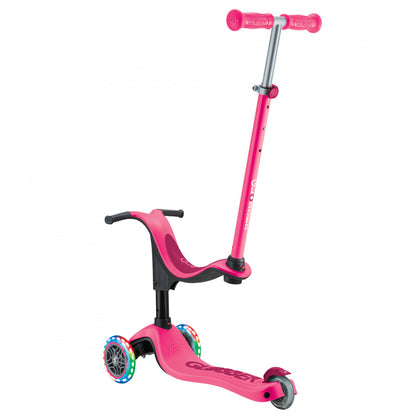 Globber - GO UP SPORTY Lights Scooter - Fuchsia Pink/ Dark Pink